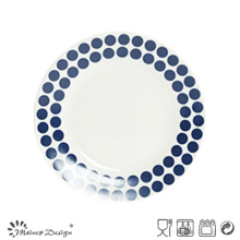 19cm Porzellan Salatteller mit blauem Aufdruck